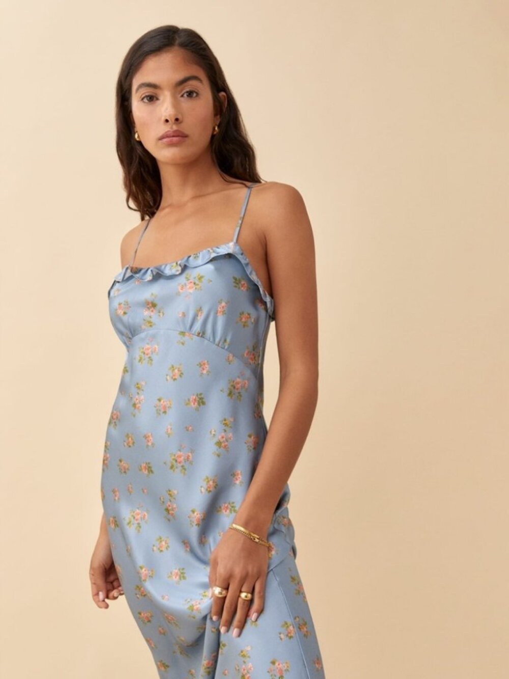 Reformation Aribella Silk Dress In Cora